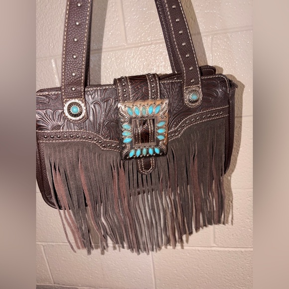 Trinity Ranch Fringe Squared Boho Purse - Picture 3 of 8